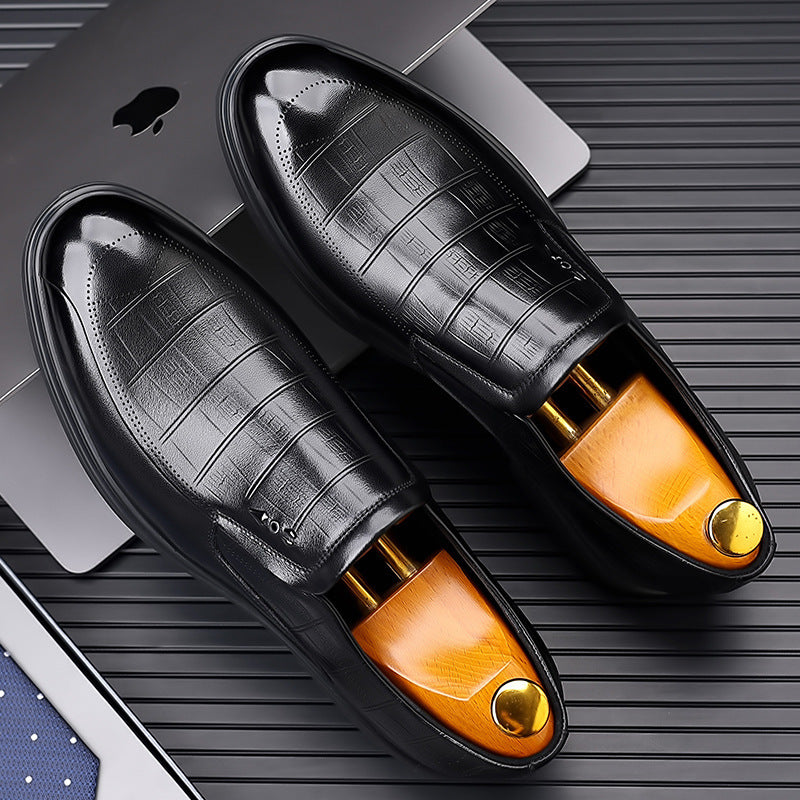 Business Genuine Leather Breathable Men's Pointed Toe Shoes