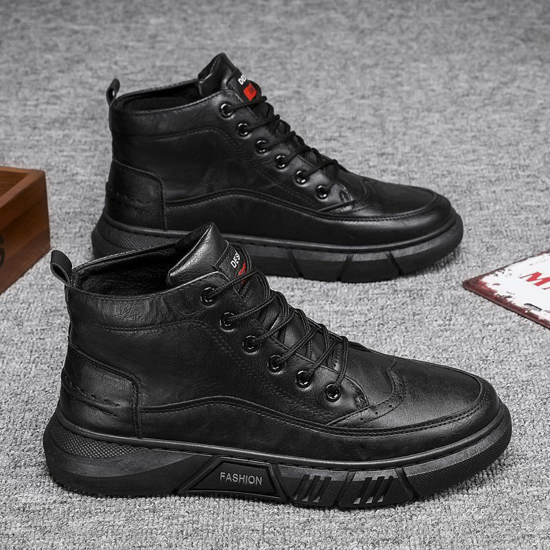 Men's High-ankle Leather Casual Shoes