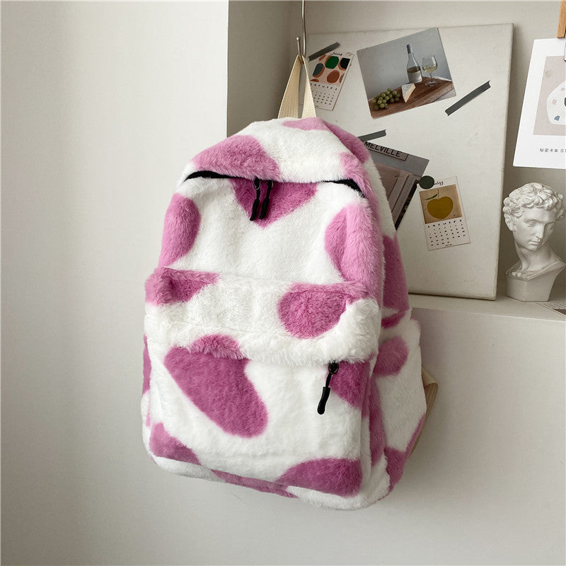 Furry Heart Backpack