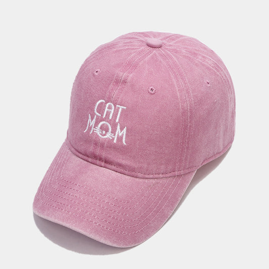 Embroidered Cat Mom Baseball Cap